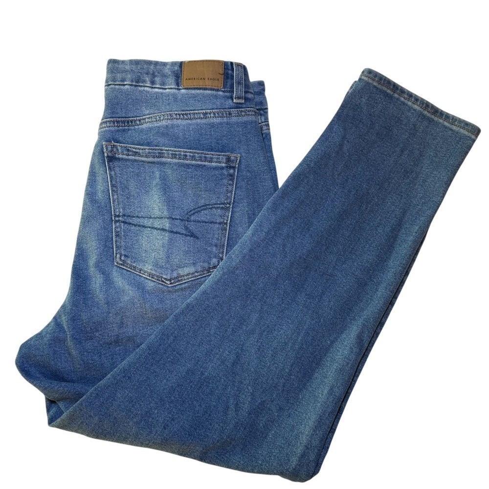 American Eagle Womens 12 Bootcut Jeans Stretch Real Good Blue Mid Rise AE